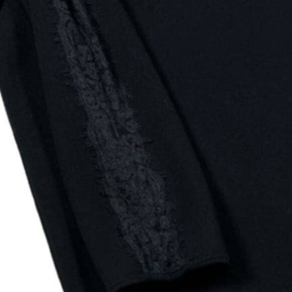 Milly Black Lace Trim Dress | Size S - Picture 4 of 7